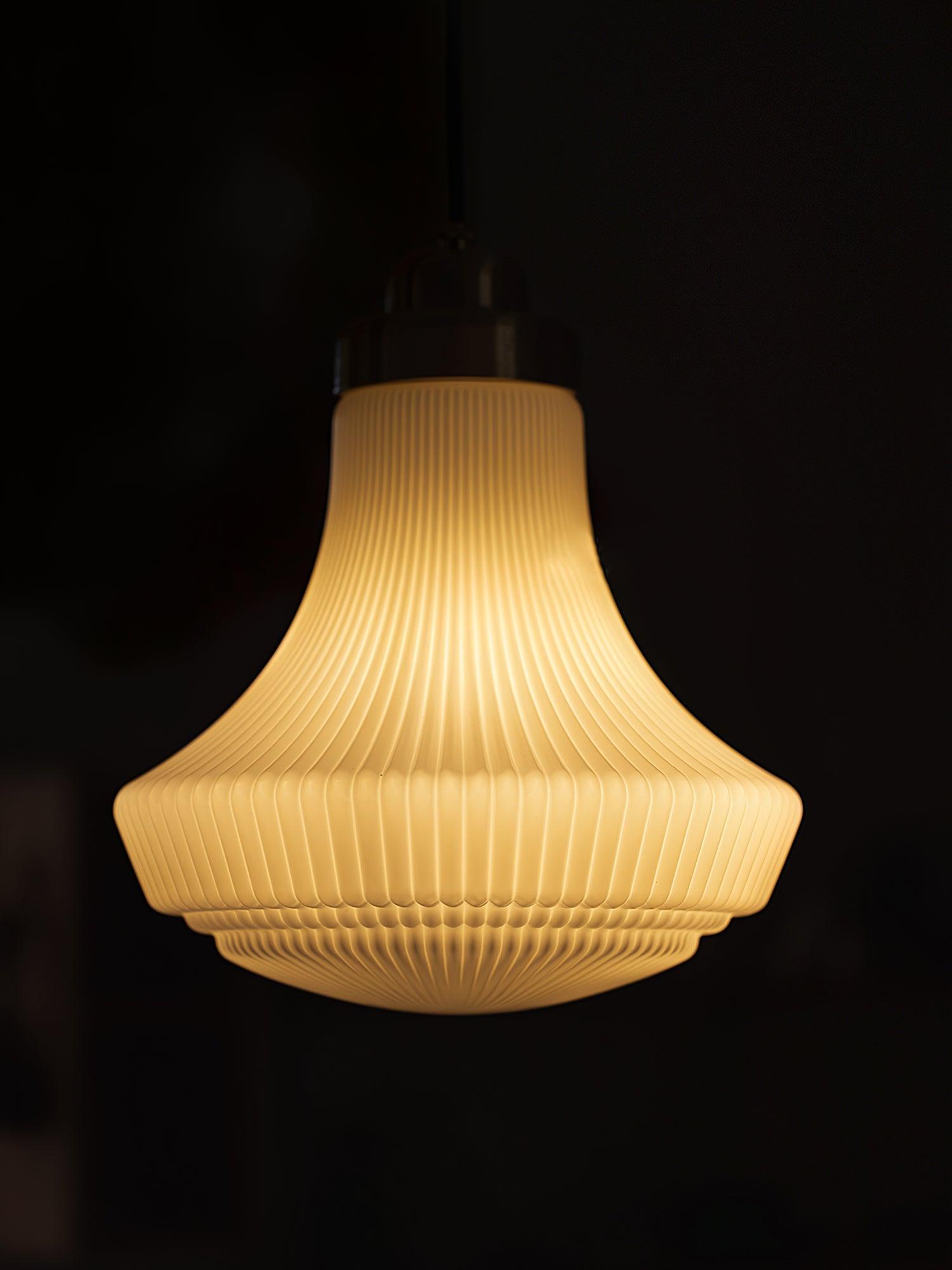 Vintage Schoolhouse Style Brass and White Glass Droplight Pendant for Indoor Lighting