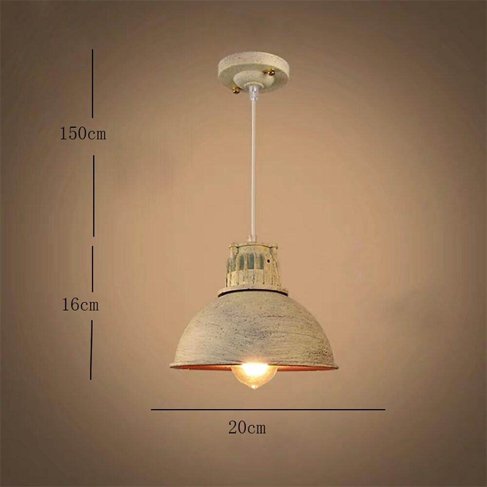 Vintage Semi Spherical Metal LED Pendant Light for Kitchen Island and Dining Room Adjustable Hanging Lamp