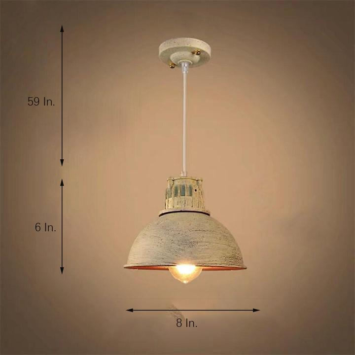 Vintage Semi Spherical Metal LED Pendant Light for Kitchen Island and Dining Room Adjustable Hanging Lamp