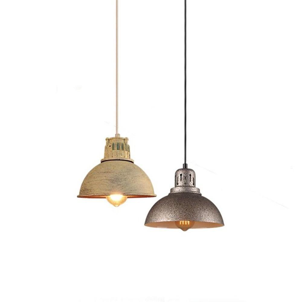 Vintage Semi Spherical Metal LED Pendant Light for Kitchen Island and Dining Room Adjustable Hanging Lamp