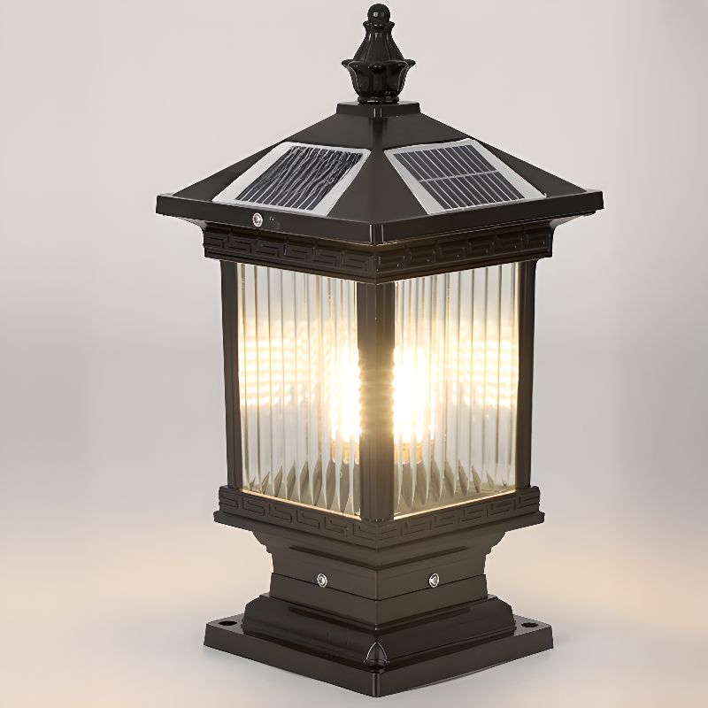 Vintage Solar Landscape Lantern Outdoor LED Garden Path Light for Patios and Walkways