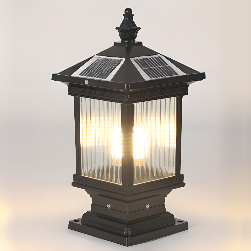 Vintage Solar Landscape Lantern Outdoor LED Garden Path Light for Patios and Walkways