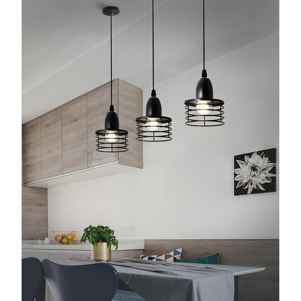 Vintage Spring Lampshade Kitchen Island Pendant Lighting Rustic Hardware Fixture
