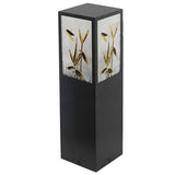 Vintage Square Solar Pathway Lights Floral Pattern LED Outdoor Landscape Garden Post Lighting