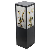 Vintage Square Solar Pathway Lights Floral Pattern LED Outdoor Landscape Garden Post Lighting