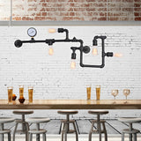 Vintage Steampunk Iron Water Pipe Wall Lamp Industrial Retro Sconce Fixture