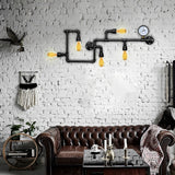 Vintage Steampunk Iron Water Pipe Wall Lamp Industrial Retro Sconce Fixture