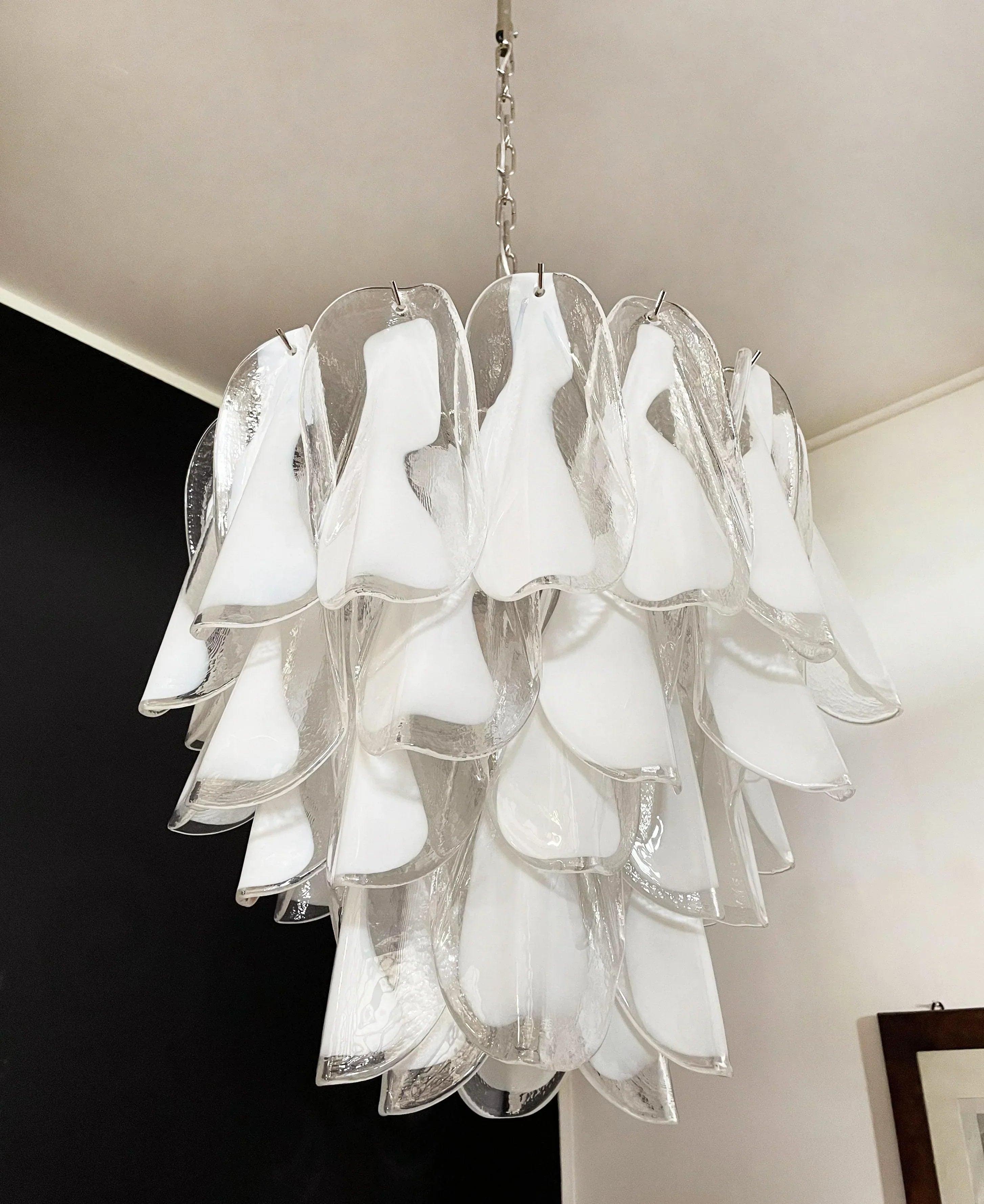 vintage-style-murano-rondini-glass-chandelier-with-clear-handblown-elements