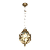 Vintage Style Waterproof Outdoor Chandelier Aluminum Glass Globe Hanging Light