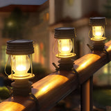 Vintage Style Waterproof Solar Powered Outdoor Lantern for Garden Patio and Balcony Lighting