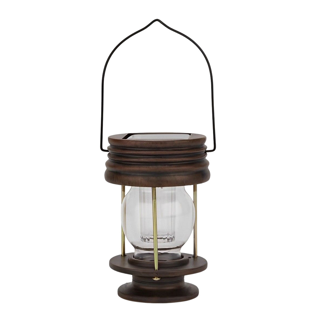 Vintage Style Waterproof Solar Powered Outdoor Lantern for Garden Patio and Balcony Lighting