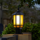 Vintage Waterproof Exterior Post Lantern IP55 LED 12W Dimmable Garden Pillar Light for Fences