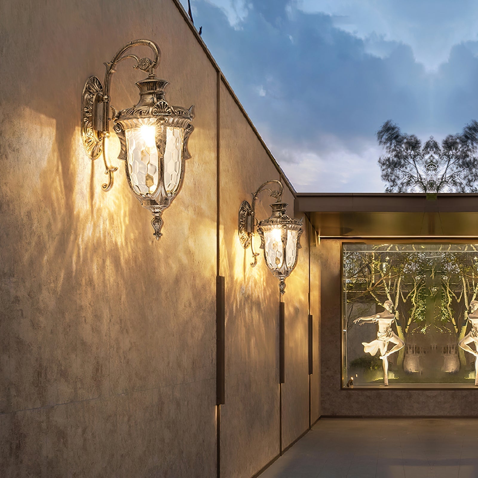 vintage-waterproof-exterior-wall-sconce-with-corrugated-glass-shade-for-garden-patio-and-porch
