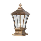Vintage Waterproof Solar Fence Post Light LED Outdoor Retro Pillar Lamp with Remote Control
