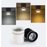 Modern Minimalist LED Flush Mount Ceiling Light Cylindrical Aluminum Geometric Fixture White Black