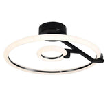 Modern Ring LED Flush Mount Ceiling Light Fixture for Bedroom Living Room Dimmable Round Metal Lamp
