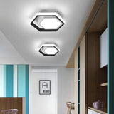 Modern Hexagonal LED Ceiling Light Minimalist Geometric Flush Mount Fixture for Kitchen and Bedroom