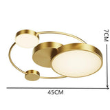 Concentric Circles Modern LED Flush Mount Ceiling Light Dimmable Artistic Geometric Fixture