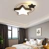 Modern 2 Star Shapes LED Flush Mount Ceiling Light Dimmable Nursery Lighting for Kids Bedroom