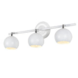 Modern 3 Light Bowled Metal Semi Flush Mount Ceiling Fixture for Bright Bedroom and Hallway Lighting