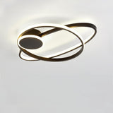 Modern Dual Oval Integrated LED Flush Mount Ceiling Light for Contemporary Living Spaces
