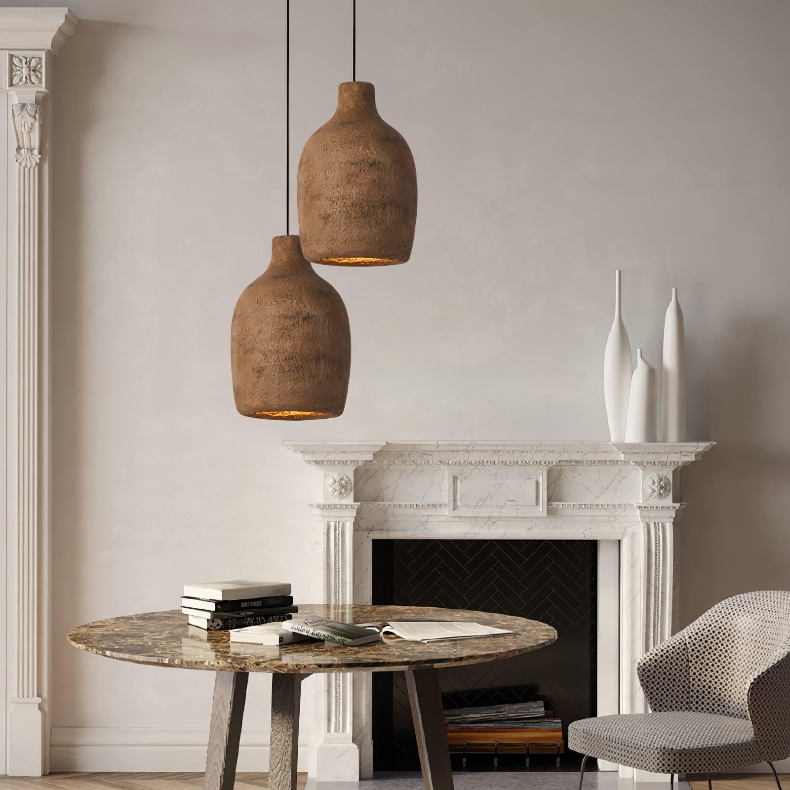 Wabi Sabi Resin Milk Can Pendant Lamp Artistic Minimalist Interior Hanging Light