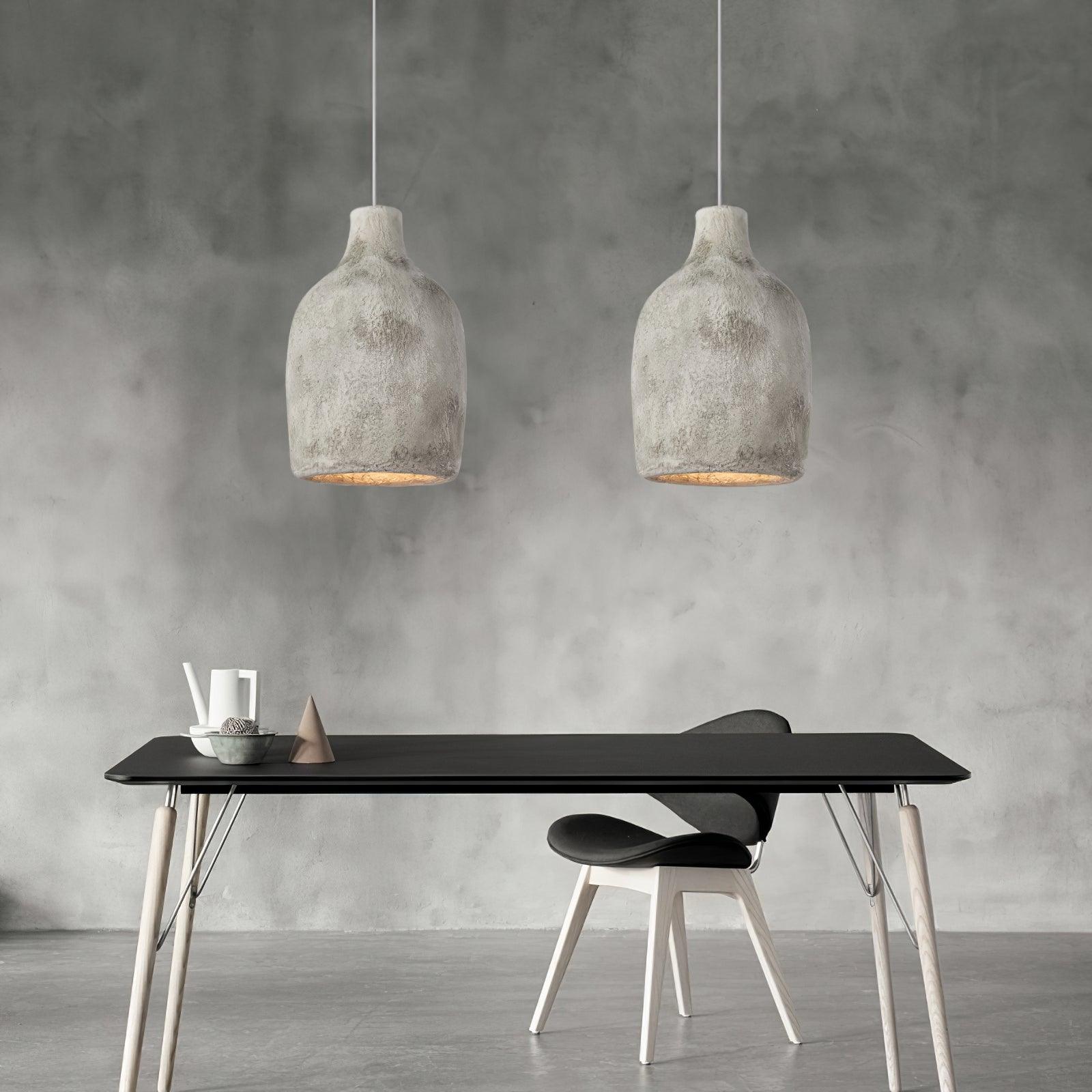 Wabi Sabi Resin Milk Can Pendant Lamp Artistic Minimalist Interior Hanging Light