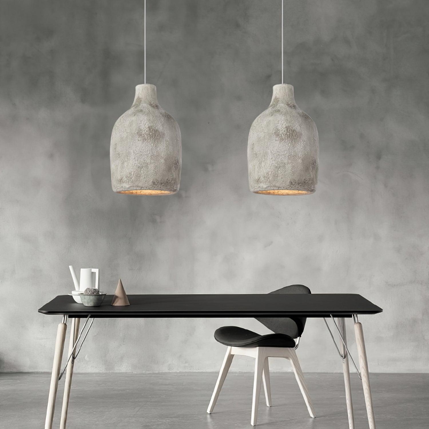 Wabi Sabi Resin Milk Can Pendant Lamp Artistic Minimalist Interior Hanging Light