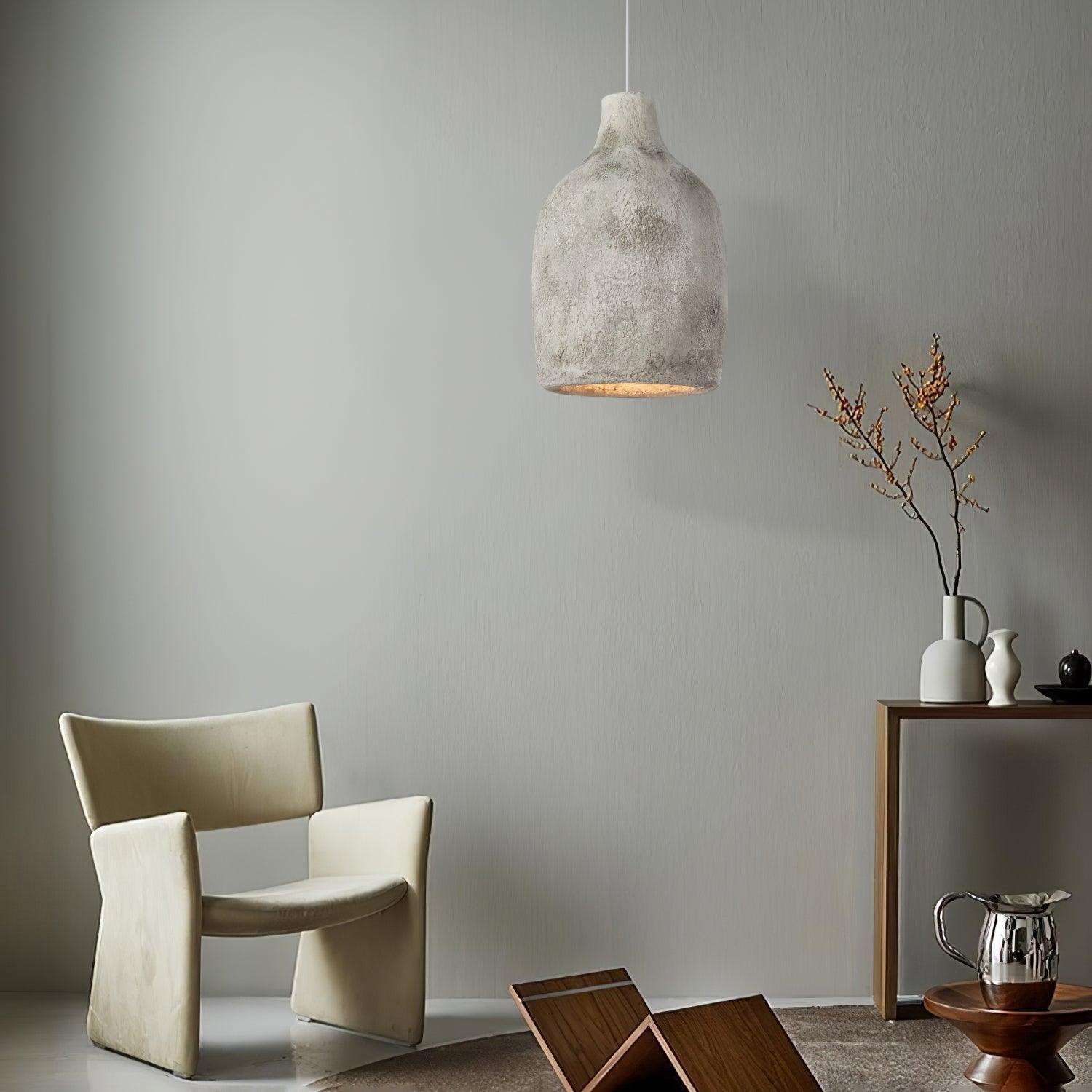 Wabi Sabi Resin Milk Can Pendant Lamp Artistic Minimalist Interior Hanging Light