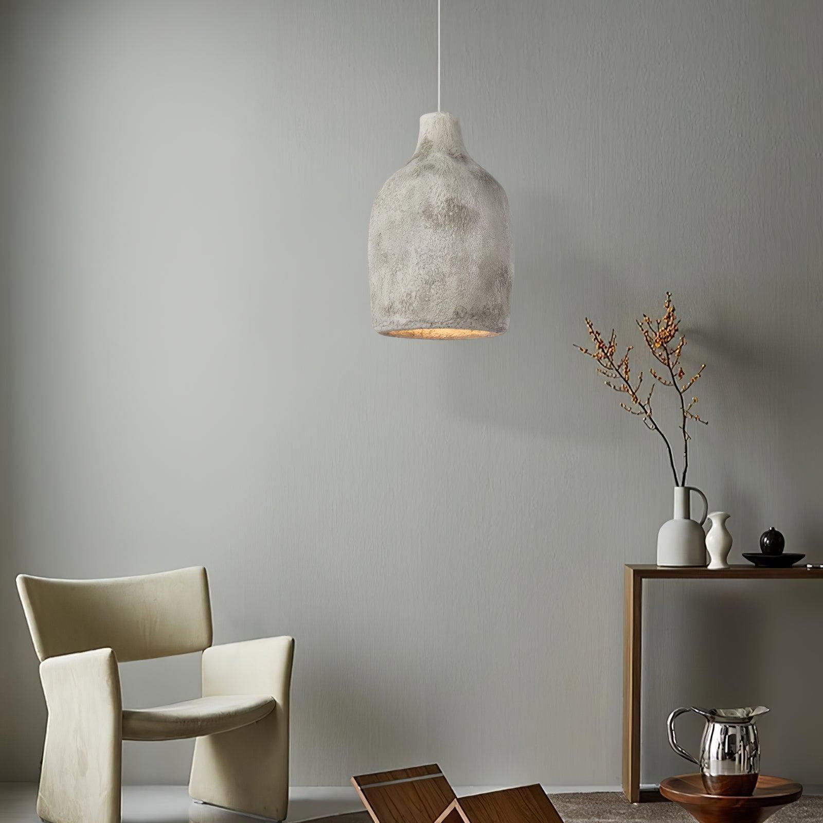 Wabi Sabi Resin Milk Can Pendant Lamp Artistic Minimalist Interior Hanging Light