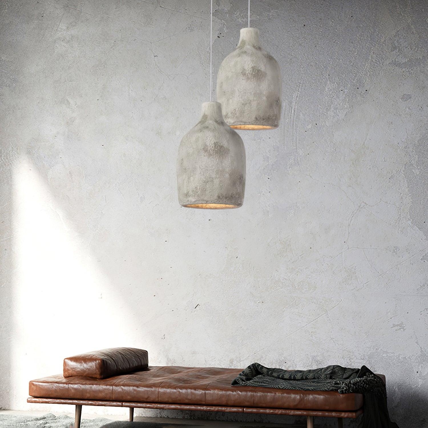 Wabi Sabi Resin Milk Can Pendant Lamp Artistic Minimalist Interior Hanging Light