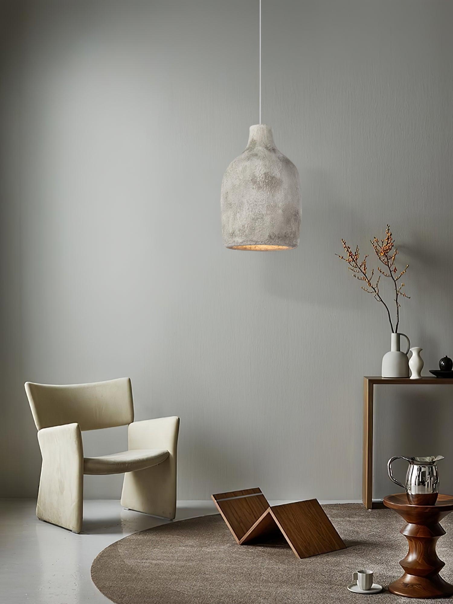 Wabi Sabi Resin Milk Can Pendant Lamp Artistic Minimalist Interior Hanging Light