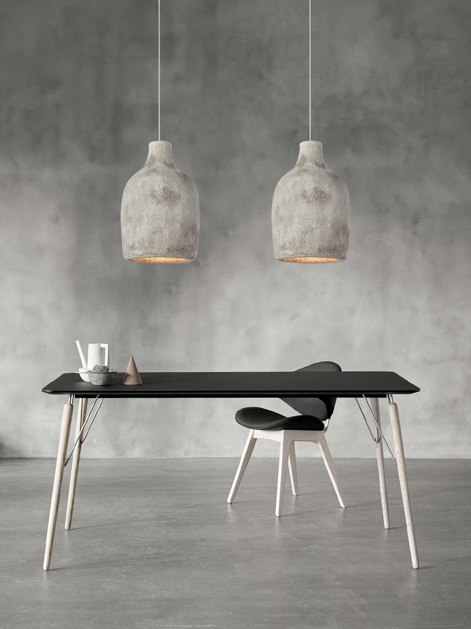 Wabi Sabi Resin Milk Can Pendant Lamp Artistic Minimalist Interior Hanging Light