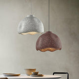 Wabi Sabi Textured Speckled Bell Pendant Lamp for Minimalist Nordic Interior Lighting