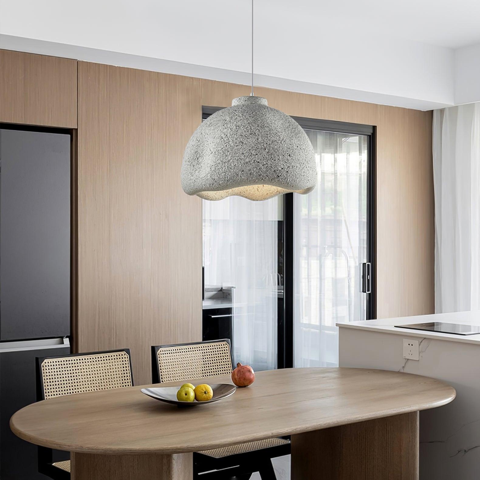 Wabi Sabi Textured Speckled Bell Pendant Lamp for Minimalist Nordic Interior Lighting