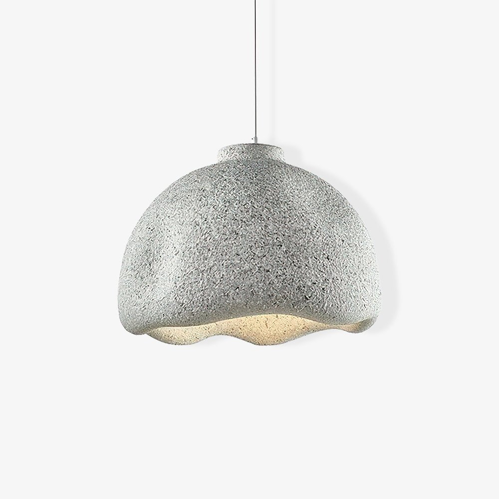 Wabi Sabi Textured Speckled Bell Pendant Lamp for Minimalist Nordic Interior Lighting