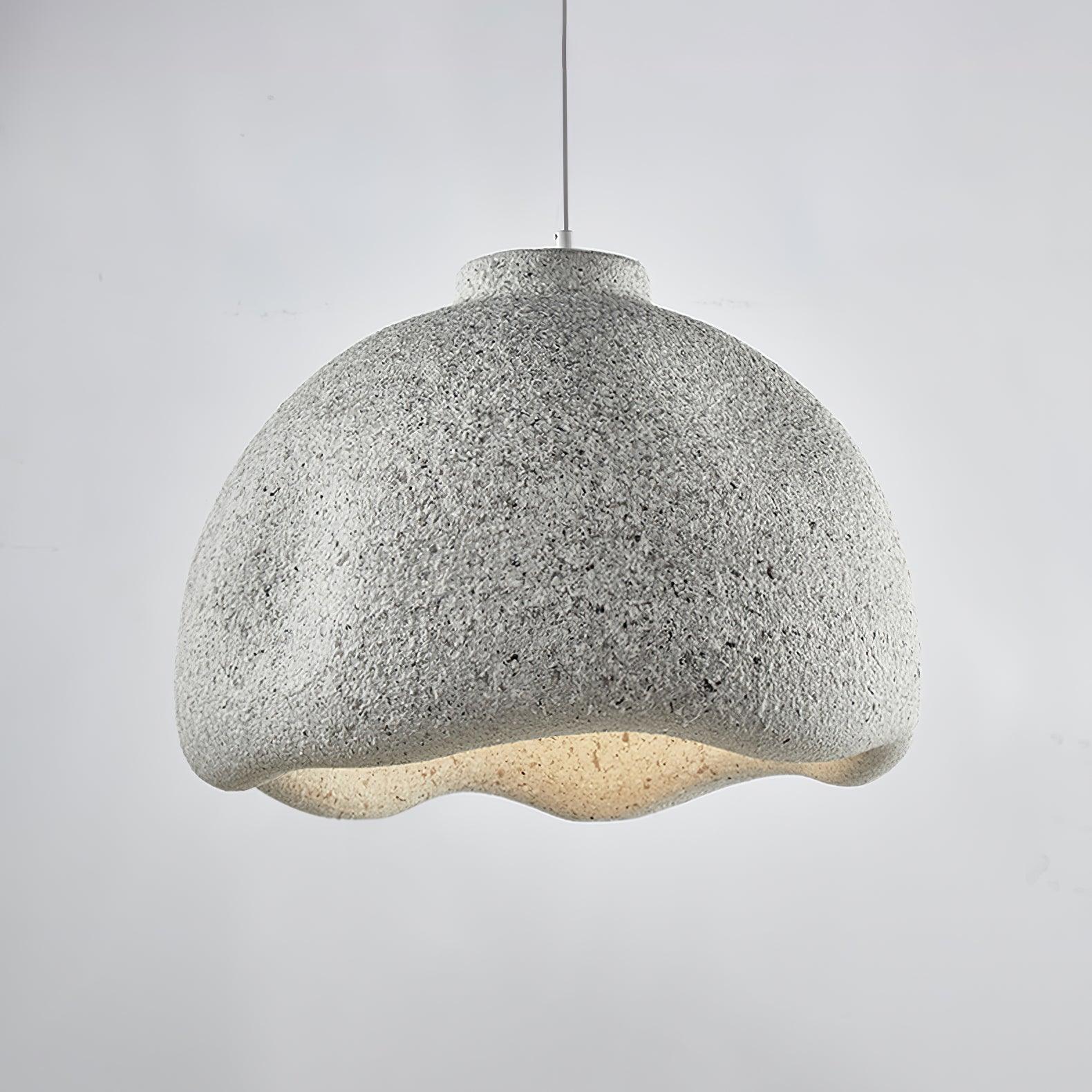 Wabi Sabi Textured Speckled Bell Pendant Lamp for Minimalist Nordic Interior Lighting