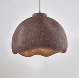 Wabi Sabi Textured Speckled Bell Pendant Lamp for Minimalist Nordic Interior Lighting