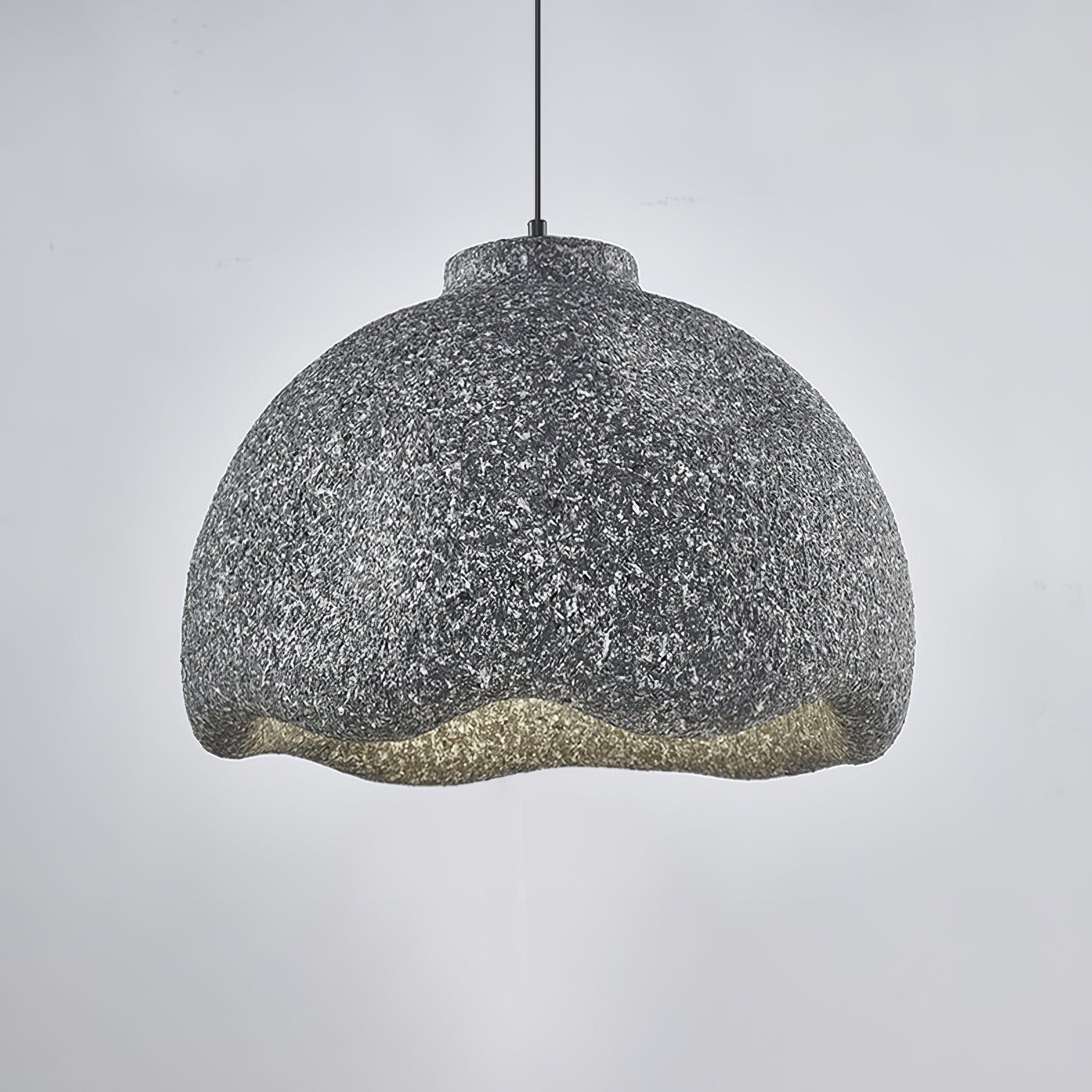 Wabi Sabi Textured Speckled Bell Pendant Lamp for Minimalist Nordic Interior Lighting