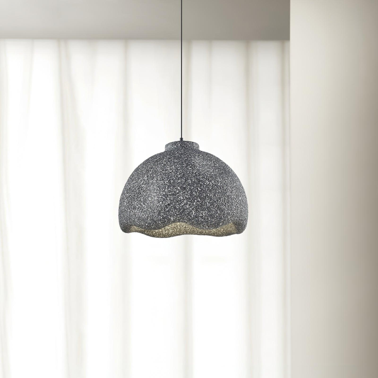 Wabi Sabi Textured Speckled Bell Pendant Lamp for Minimalist Nordic Interior Lighting