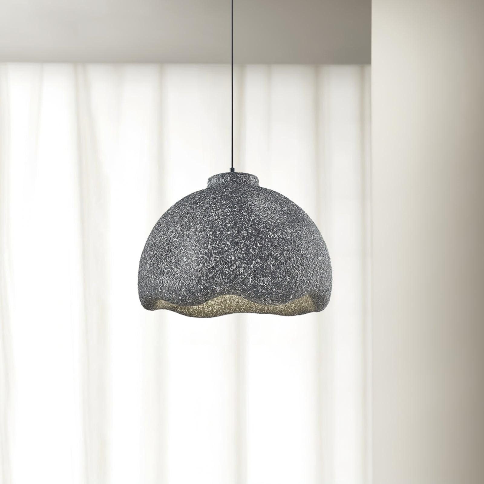 Wabi Sabi Textured Speckled Bell Pendant Lamp for Minimalist Nordic Interior Lighting