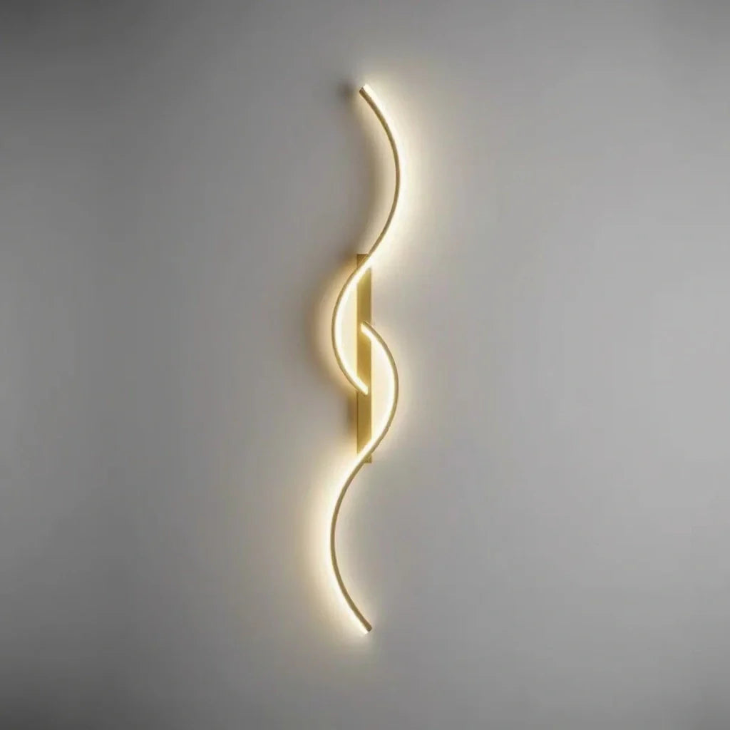 Chic Modern Elongated Wave Shape Wall Lamp