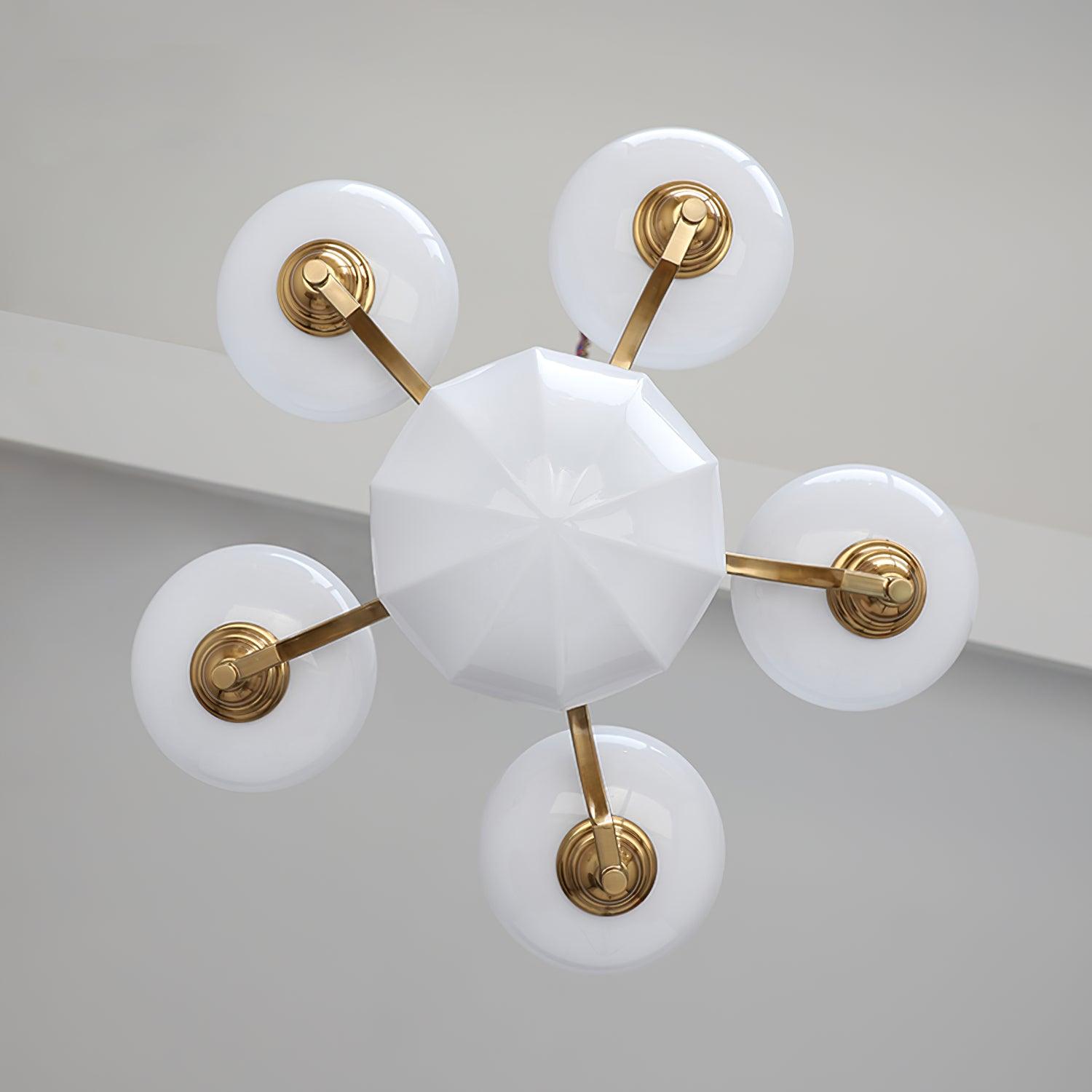 Warre Crown Modern Glass Globe Chandelier with Adjustable Rod for Indoor Lighting