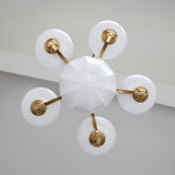 Warre Crown Modern Glass Globe Chandelier with Adjustable Rod for Indoor Lighting