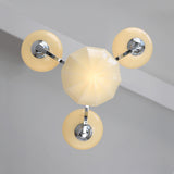 Warre Crown Modern Glass Globe Chandelier with Adjustable Rod for Indoor Lighting