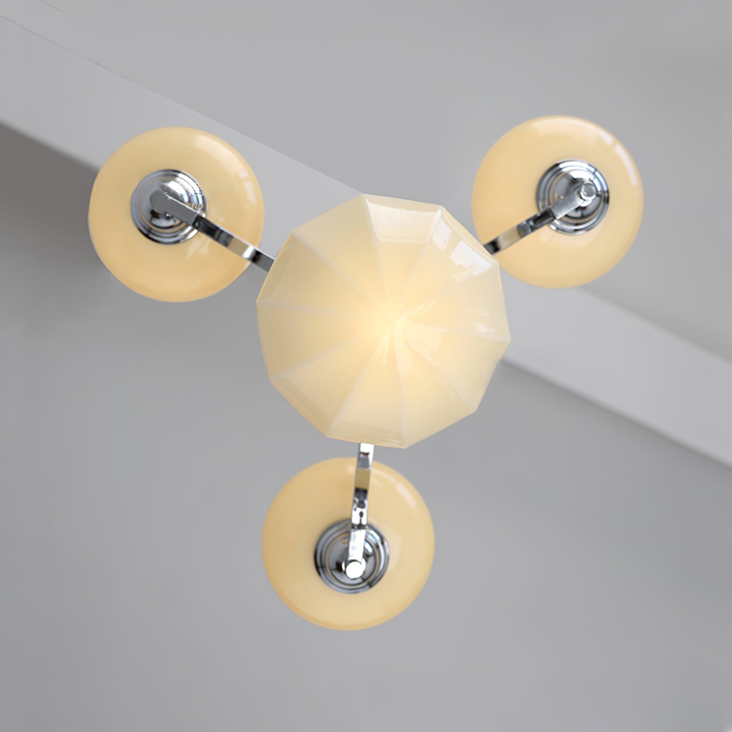 Warre Crown Modern Glass Globe Chandelier with Adjustable Rod for Indoor Lighting