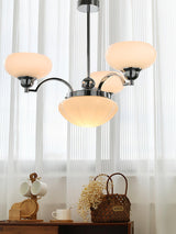 Warre Crown Modern Glass Globe Chandelier with Adjustable Rod for Indoor Lighting
