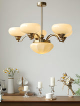 Warre Crown Modern Glass Globe Chandelier with Adjustable Rod for Indoor Lighting