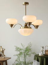 Warre Crown Modern Glass Globe Chandelier with Adjustable Rod for Indoor Lighting