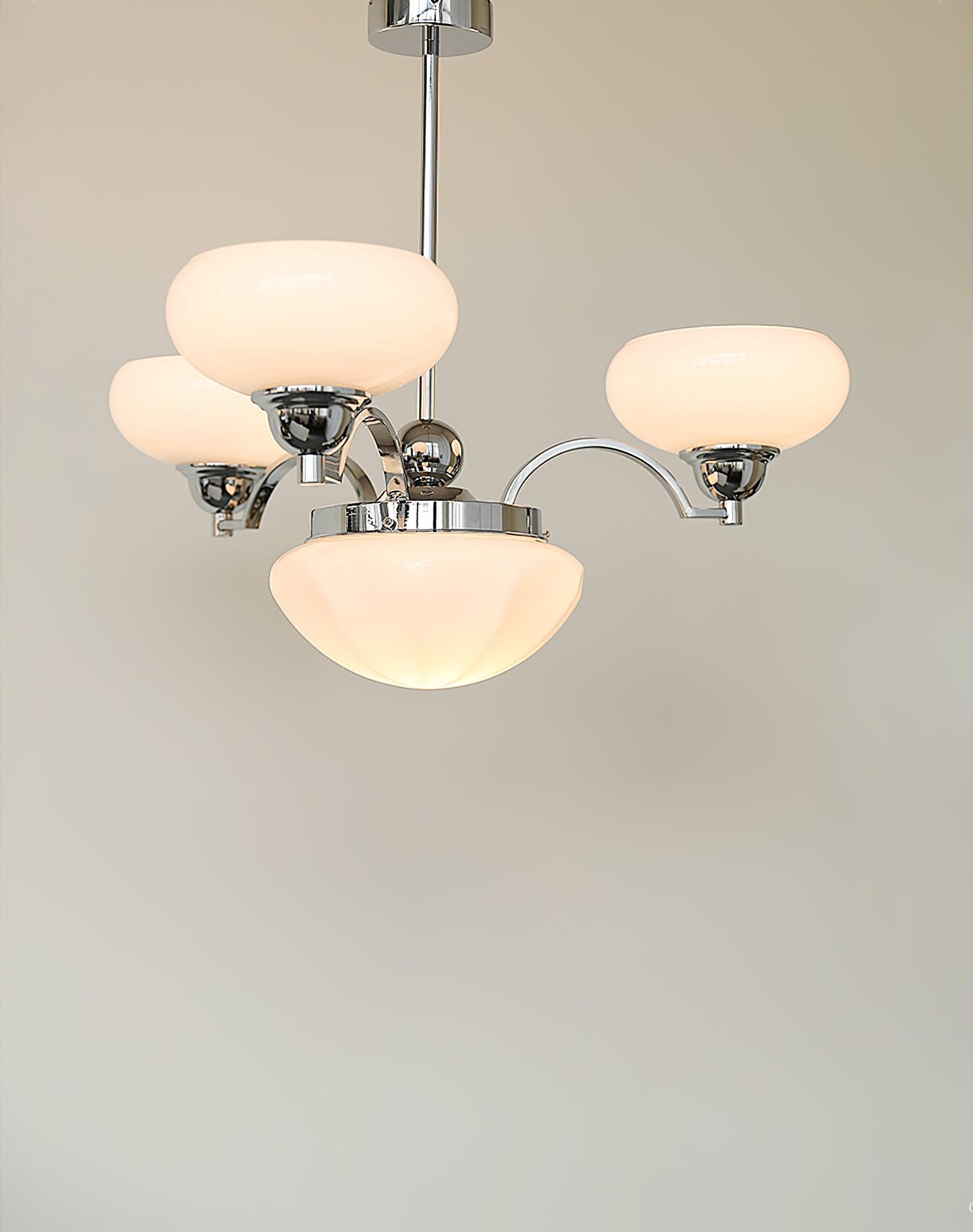 Warre Crown Modern Glass Globe Chandelier with Adjustable Rod for Indoor Lighting